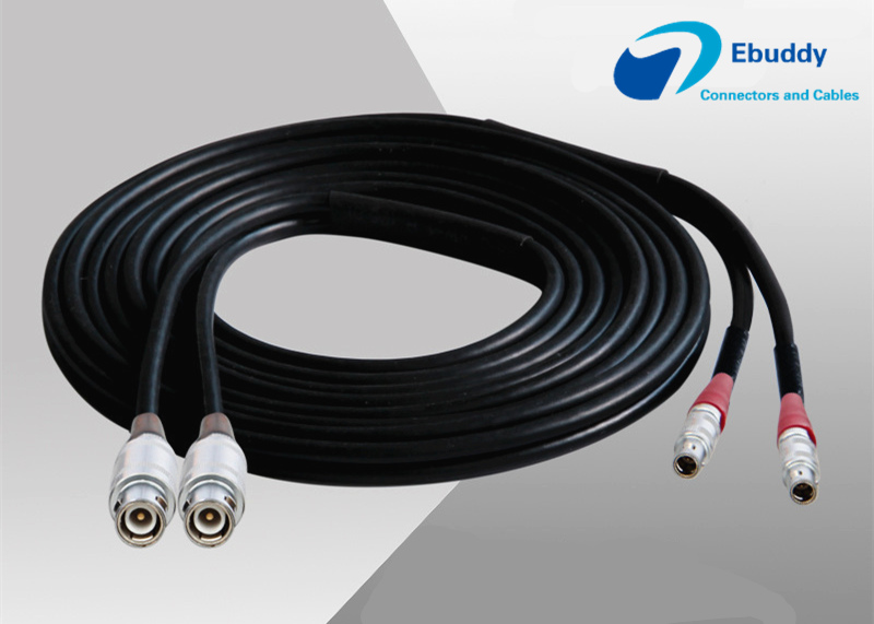 Ultrasonic probes cables double Lemo-00 to Lemo-1 coaxial cable