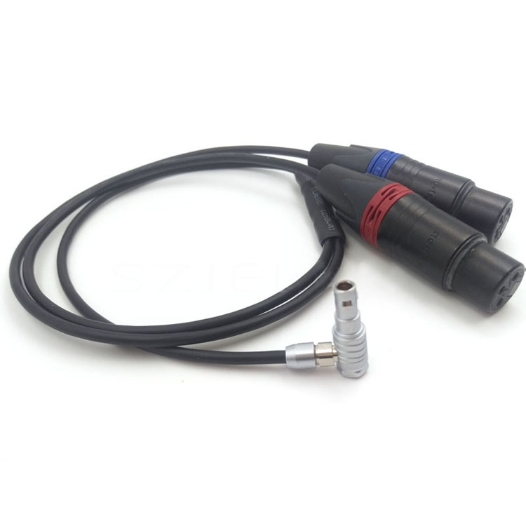 Arri Alexa Mini audio cable Lemo right angle 00B 5pin to XLR *2 cable