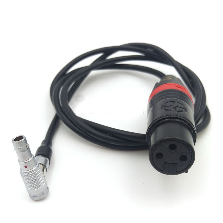 Arri Alexa Mini audio cable Lemo right angle 00B 5pin to XLR cable